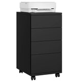 4 Drawers Roll Wardrobe Office Wardrobe under Desk Home & Office White 33X3