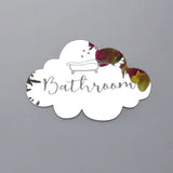 Home Family Hotel Washing Room Acrylic Mirror Door Signs Bathroom Sticker Label Party Favor Gifts