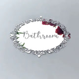 Home Family Hotel Washing Room Acrylic Mirror Door Signs Bathroom Sticker Label Party Favor Gifts