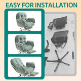 Comfortable Office Chair with Foot Rest Desk Chair Comfy Cross Legged Office Chair for Women Three-Level Reclining Office Chairs