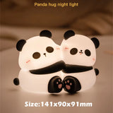 Cute Hug Panda Night Light LED Squishy Animal Night Lamp 3 Level Dimmable Nursery Nightlight for Breastfeeding Toddler Baby Kids