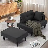 Recliner Sofa Bed, Convertible Small Sectional Couches for Living Room, Sofa Cama Moderno with Chaise & 2 Pillow, Couches for S