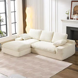 98.4" Sectional Sofa | Cloud Modular L-Shaped Couch with Chaise | Corduroy Modern Upholstered Couches