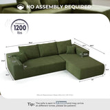 L-Shaped Sectional Couches for Living Rooms: Comfortable Chaise and Deep Seating, Ready to Use Modular Sofas