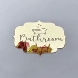 Home Family Hotel Washing Room Acrylic Mirror Door Signs Bathroom Sticker Label Party Favor Gifts