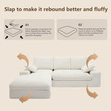 98.4" Sectional Sofa | Cloud Modular L-Shaped Couch with Chaise | Corduroy Modern Upholstered Couches