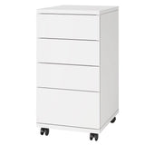 4 Drawers Roll Wardrobe Office Wardrobe under Desk Home & Office White 33X3