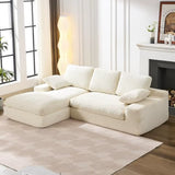 98.4" Sectional Sofa | Cloud Modular L-Shaped Couch with Chaise | Corduroy Modern Upholstered Couches