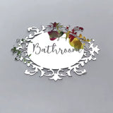 Home Family Hotel Washing Room Acrylic Mirror Door Signs Bathroom Sticker Label Party Favor Gifts