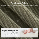 118" Modern L-Shaped Modular Sectional Sofa, Boneless Couches for Living Room, Corduroy Upholstered Sofa