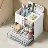 Desk Drawer Storage Box Stackable Dustproof Office Supplies Student Desk Organizer Stationery Holder Office Supplies