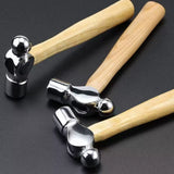 1Pc Wooden Handle round Hammer Escape Tool Hand Hammer Multi Function Mini Hammer