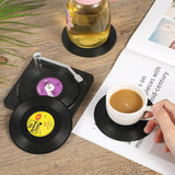 Vinyl Disk Coasters Floppy Disk Cup Mat Home Decor Bar Accessory Set Heat-Insulated Cup Mats Drinks Holder Home Decor 6 Pieces