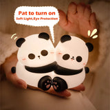 Cute Hug Panda Night Light LED Squishy Animal Night Lamp 3 Level Dimmable Nursery Nightlight for Breastfeeding Toddler Baby Kids