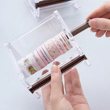 Japanese Stationery Masking Tape Cutter Washi Tape Storage Organizer Cutter Office Tape Dispenser Office Supplies