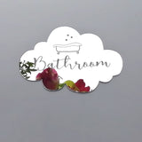 Home Family Hotel Washing Room Acrylic Mirror Door Signs Bathroom Sticker Label Party Favor Gifts