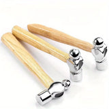 1Pc Wooden Handle round Hammer Escape Tool Hand Hammer Multi Function Mini Hammer
