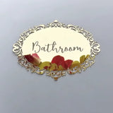 Home Family Hotel Washing Room Acrylic Mirror Door Signs Bathroom Sticker Label Party Favor Gifts