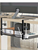 1 Table Bottom, Table Edge Cabinet Hanging, Hole Free Cable Management Computer, Storage Rack, Wire Organizer under the Table