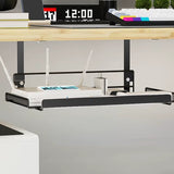 1 Table Bottom, Table Edge Cabinet Hanging, Hole Free Cable Management Computer, Storage Rack, Wire Organizer under the Table