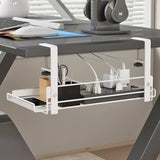 1 Table Bottom, Table Edge Cabinet Hanging, Hole Free Cable Management Computer, Storage Rack, Wire Organizer under the Table