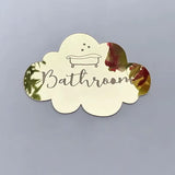 Home Family Hotel Washing Room Acrylic Mirror Door Signs Bathroom Sticker Label Party Favor Gifts