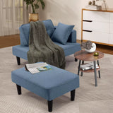 Recliner Sofa Bed, Convertible Small Sectional Couches for Living Room, Sofa Cama Moderno with Chaise & 2 Pillow, Couches for S